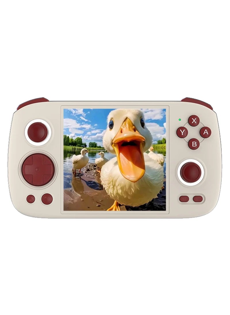ANBERNIC  - ANBERNIC RG Cube Retro Handheld Game Console 64bit Android 13 Unisoc T820 3.95 Inch IPS Screen Hall Joystick RGB lighting effect (Grey) - Image 1