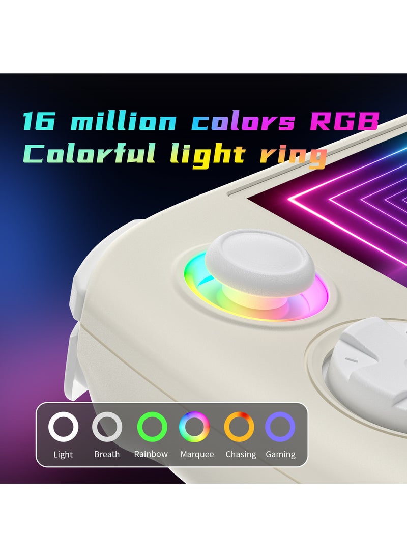 ANBERNIC  - ANBERNIC RG Cube Retro Handheld Game Console 64bit Android 13 Unisoc T820 3.95 Inch IPS Screen Hall Joystick RGB lighting effect (Grey) - Image 1