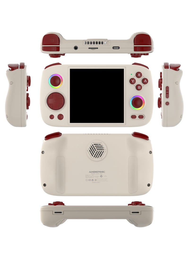 ANBERNIC  - ANBERNIC RG Cube Retro Handheld Game Console 64bit Android 13 Unisoc T820 3.95 Inch IPS Screen Hall Joystick RGB lighting effect (Grey) - Image 1