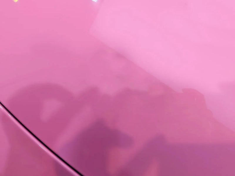 LZLRUN Pink High Gloss Vinyl Realistic Paint Wrap Roll Car Sticker Film Decal Bubble Free Come with Installation Tool Set (1ft x 5ft) - Image 4