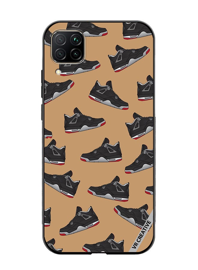 VR CREATIVE Protective Case Cover For Huawei Nova 7i/P40 Lite Shoes Black Color Pattern Design Multicolour - Image 1