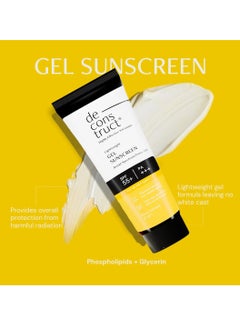 ديكونستركت ثنائي تفكيك البشرة وتنقيتها وحمايتها: سيروم التنظيف وعامل الحماية من الشمس SPF 50+ جل الواقي من الشمس | سيروم التنظيف (30 مل) + جل واقي الشمس (50 جم) | مصل تنظيف البشرة وجل واقي الشمس بدون قالب أبيض وخفيف الوزن | عبوة من 2  - Image 3