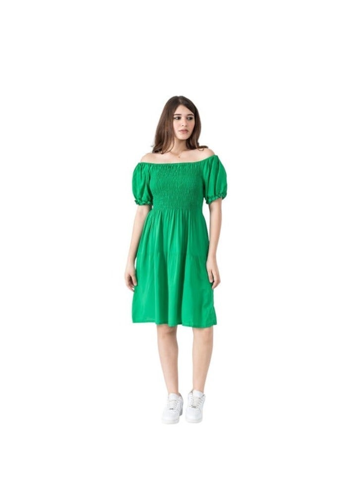 Basic Wear Club Girls Rayon Cotton Short Dress, One Size - Image 3