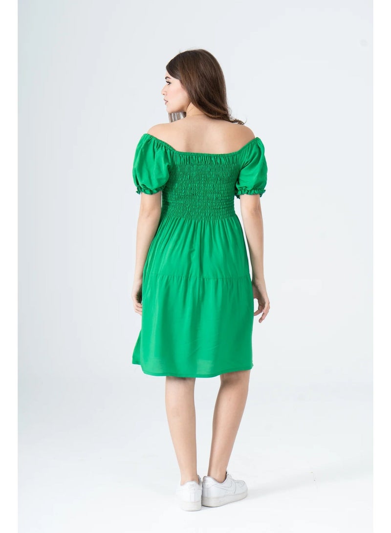 Basic Wear Club Girls Rayon Cotton Short Dress, One Size - Image 4