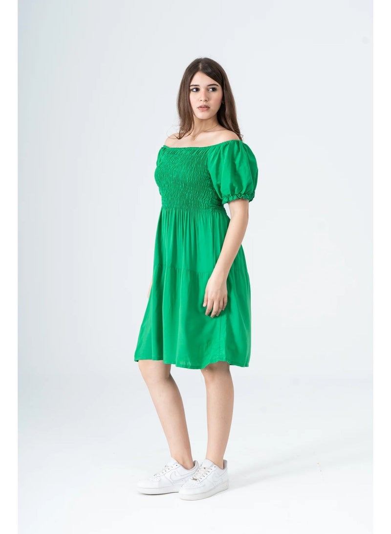 Basic Wear Club Girls Rayon Cotton Short Dress, One Size - Image 2