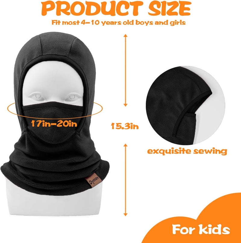 Dymex Kids Balaclava Ski Mask Winter Face Mask for Boys Girls Windproof Neck Warmer Gaiter Fleece Hood Face Cover for Cold Weather - Image 4