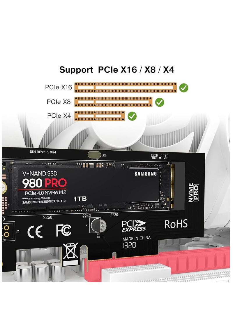 Generic - M.2 NVMe SSD to PCIe 4.0 Adapter Card with Heatsink - Image 1