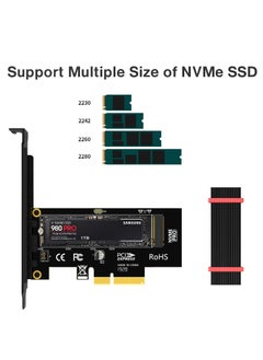 Generic M.2 NVMe SSD to PCIe 4.0 Adapter Card with Heatsink  - Image 5