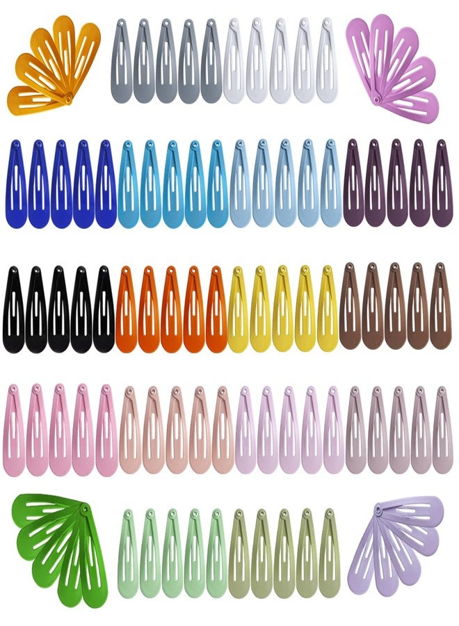 SLYFTE Upgrade Snap Mini Hair Clips - 100PCS Kids Metal Non Slip Hair Bow Clips for Girls Toddlers Hair Accessories(1.2 Inch 20 Colors) - Image 1
