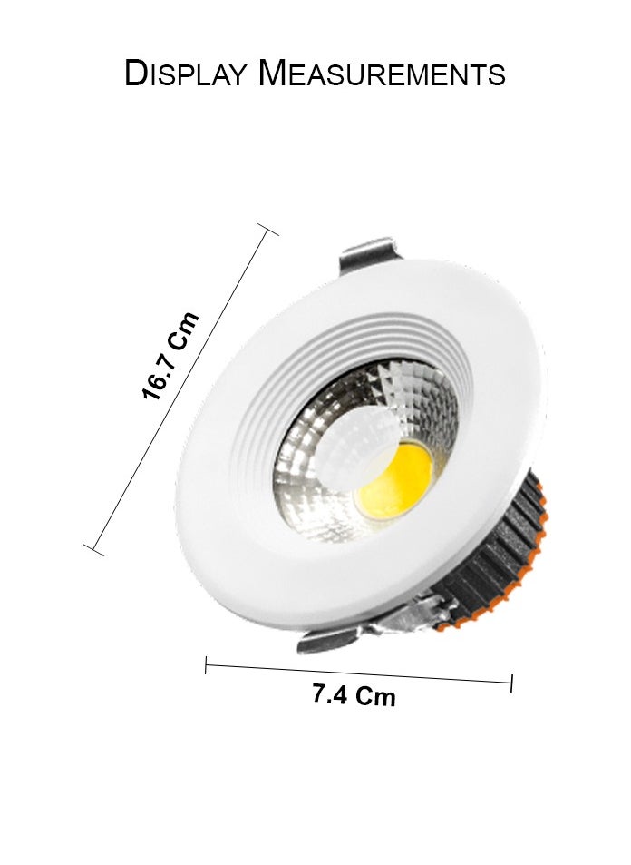 Vmax - COB LED Downlights Ceiling Warm White Light 3000K 15W 1350LM, AC 220-240V, Cut Φ145mm, IP44 Ultra Slim LED Recessed Ceiling Lights for Bathroom Bedroom Kitchen Living Room, Not Dimmable - Image 1