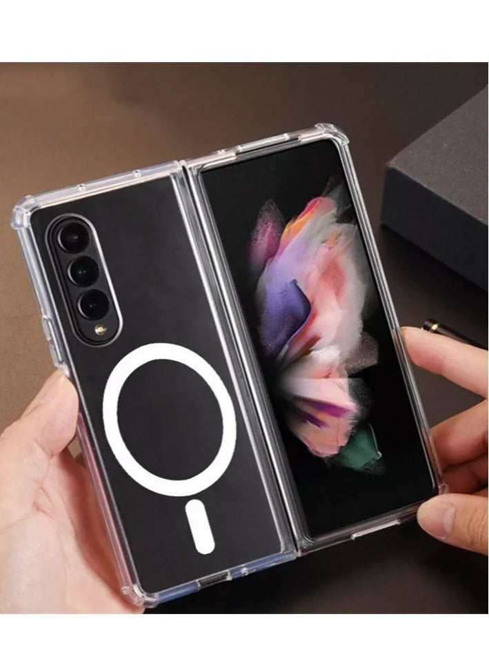 Raxoom New Wireless Charging MagSafe Phone Case For Samsung Z Fold 4 Magnetic Clear Phone Case For Z Fold 4 - Image 2