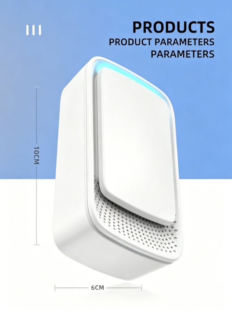 KIIUMI 2-Pack Portable Mini Air Purifier, 99.9% Effective Filtration Against Bacteria, Dust and Pollutants, Relieves Allergies & Optimizes Sleep,Eliminates Pet Dander, Suitable for Home, Large Rooms and Office Desktop - Image 2