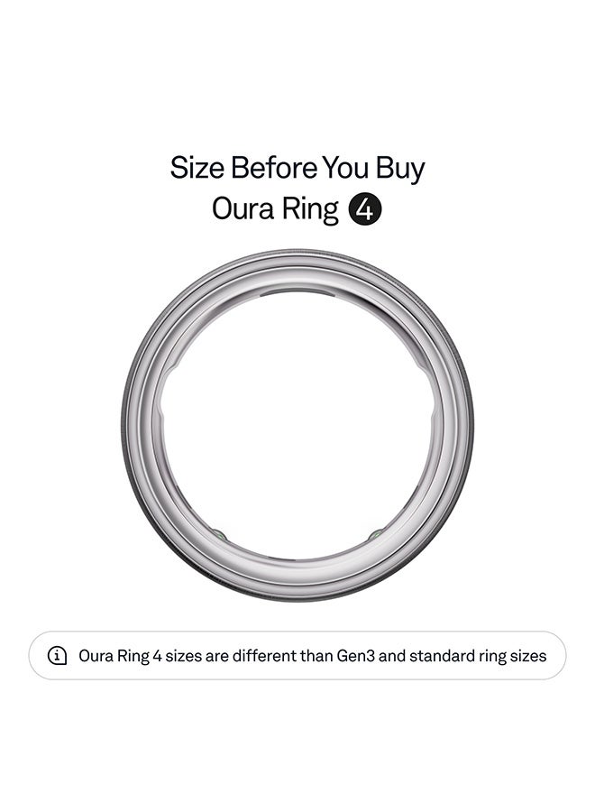 Oura Ring 4 Brushed Silver- Size 12 - Image 2