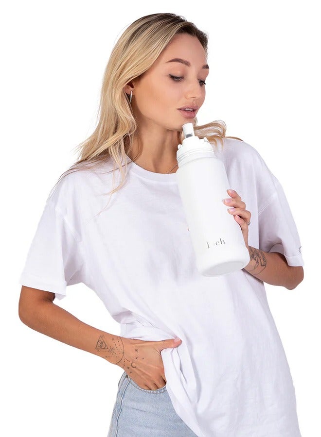 لوك زجاجة لؤلؤية بيضاء أحادية اللون بسعة 900 مل - Image 5