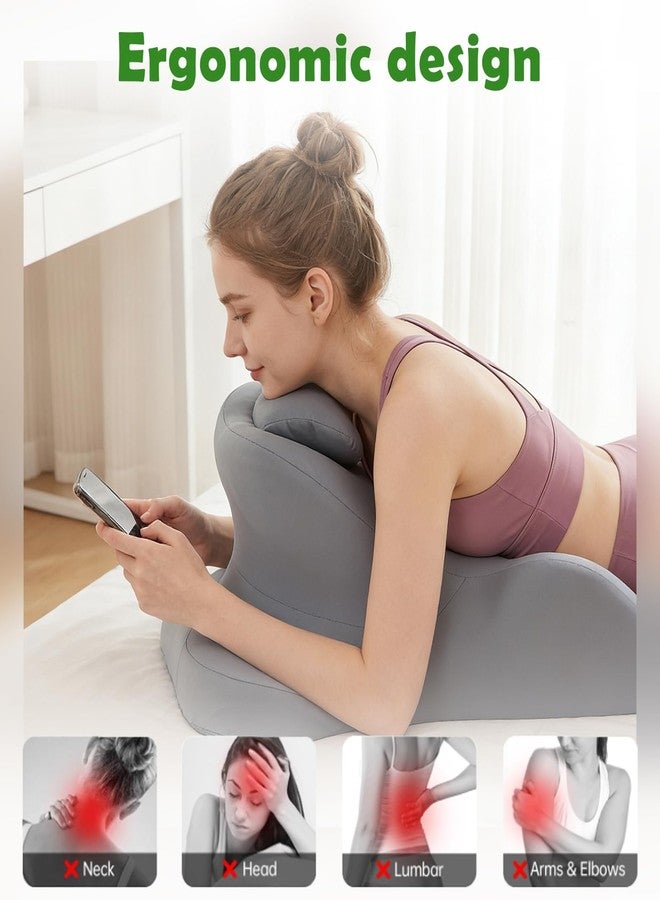 RSN Memory Foam Wedge Pillow, 27° Angled Support for Neck, Back, Waist and Leg Pain Relief, Multi-Position with Removable Cover (Gray) - Image 2