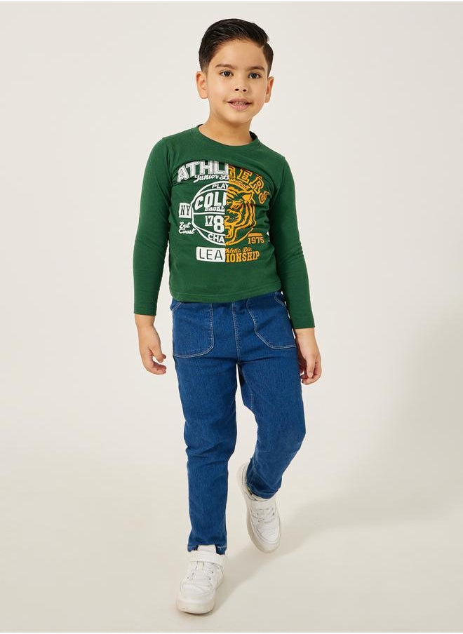 Styli - Graphic Print Round Neck T-Shirt - Image 1