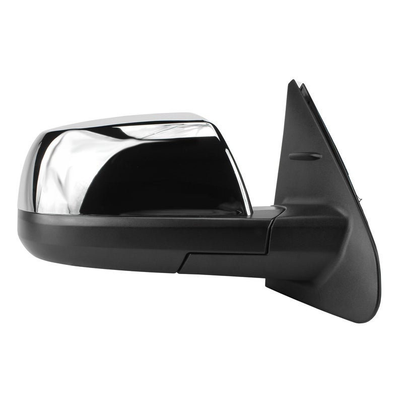 Fit System Passenger Side Mirror for Toyota Tundra Pick-Up Base, Limited, SR-5 Model, Textured Black w/Chrome Cover, w/o Lane Change Assist, Foldaway, Heated Power - Image 5