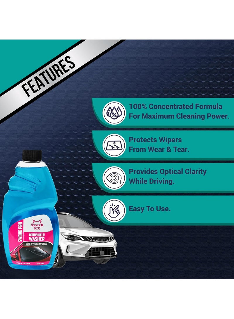 SWORD PRO Extrime Shine Car Cleaning Wax Ultimate Windshield Washer Fluid 500ml SW-352 - Image 2
