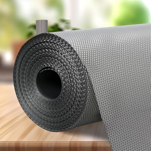 SITTELLA® (45cm x 5m) Food-Grade Anti-Slip Washable Kitchen Drawer & Shelf Liner | Multipurpose Waterproof Fridge, Table & Cabinet Mat | Non-Toxic, Cuttable & Reusable(Grey) - Image 1