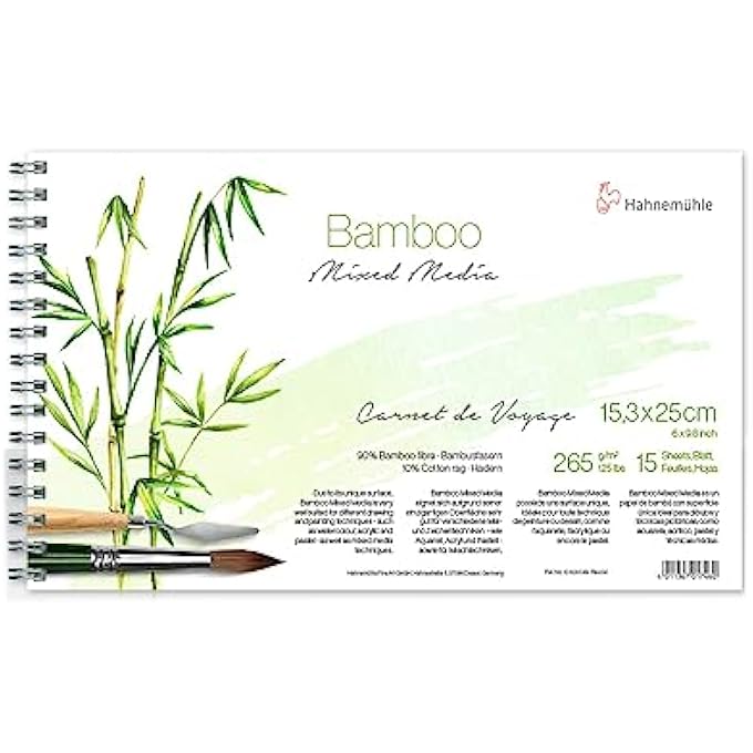 BAMBOO MIXED MEDIA CARNET DE VOYAGE 265GSM 5.97"X9.84" - Image 1