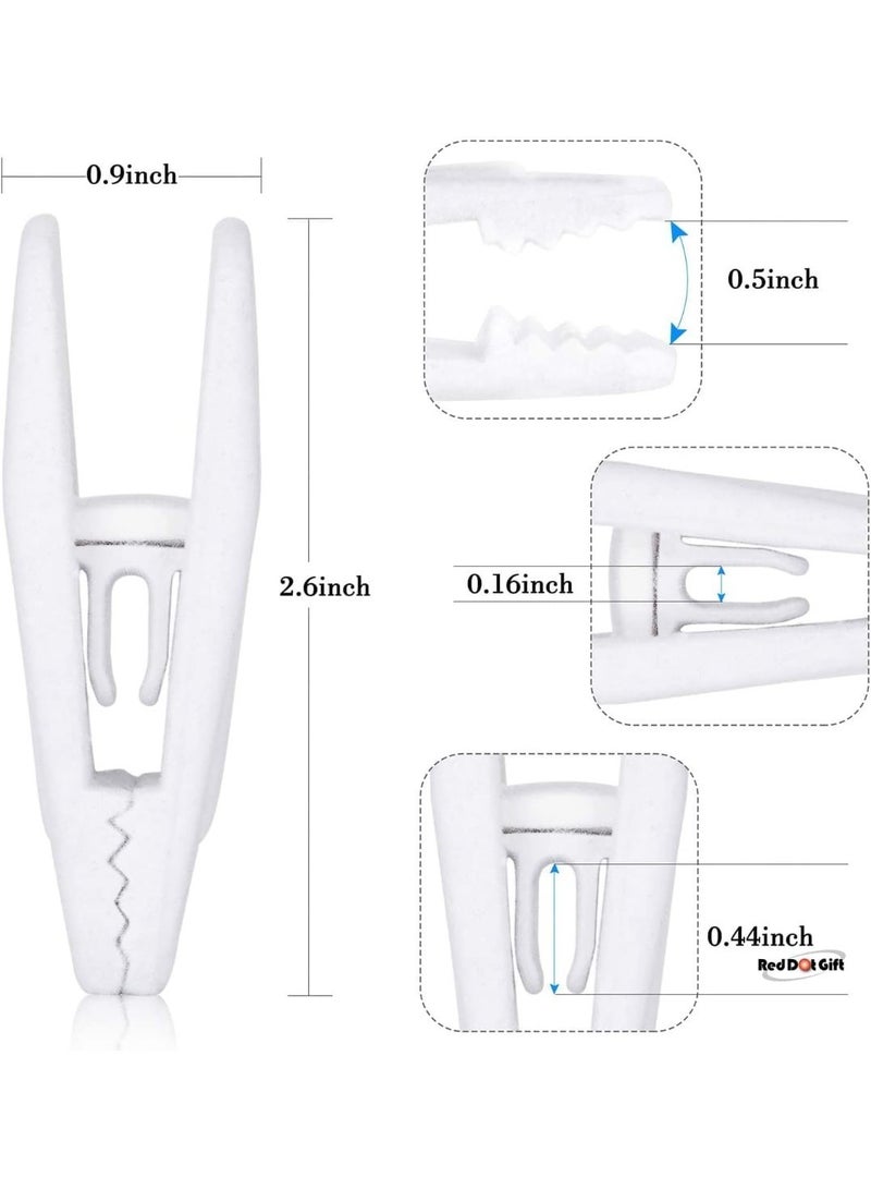 Red Dot Gift® Velvet Clips, 10 Pack, Durable Non-Breaking Material, Suitable to Hang Many Types of Clothes. (10, White) - Image 2