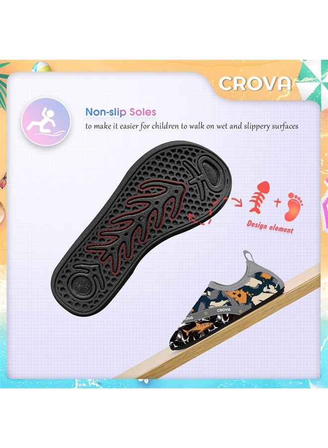 CROVA Toddler Kids Water Shoes Quick Dry Aqua Socks Non-Slip Barefoot Sports Shoes for Boys Girls Toddler - Image 4