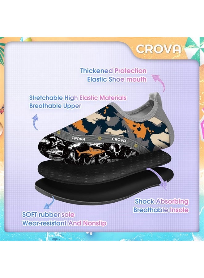 CROVA Toddler Kids Water Shoes Quick Dry Aqua Socks Non-Slip Barefoot Sports Shoes for Boys Girls Toddler - Image 5