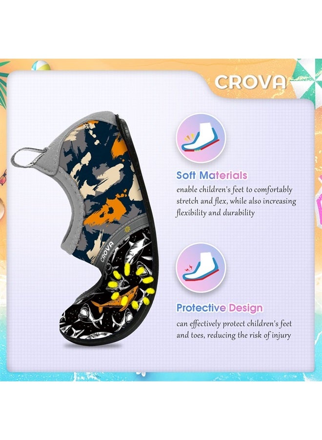 CROVA Toddler Kids Water Shoes Quick Dry Aqua Socks Non-Slip Barefoot Sports Shoes for Boys Girls Toddler - Image 3