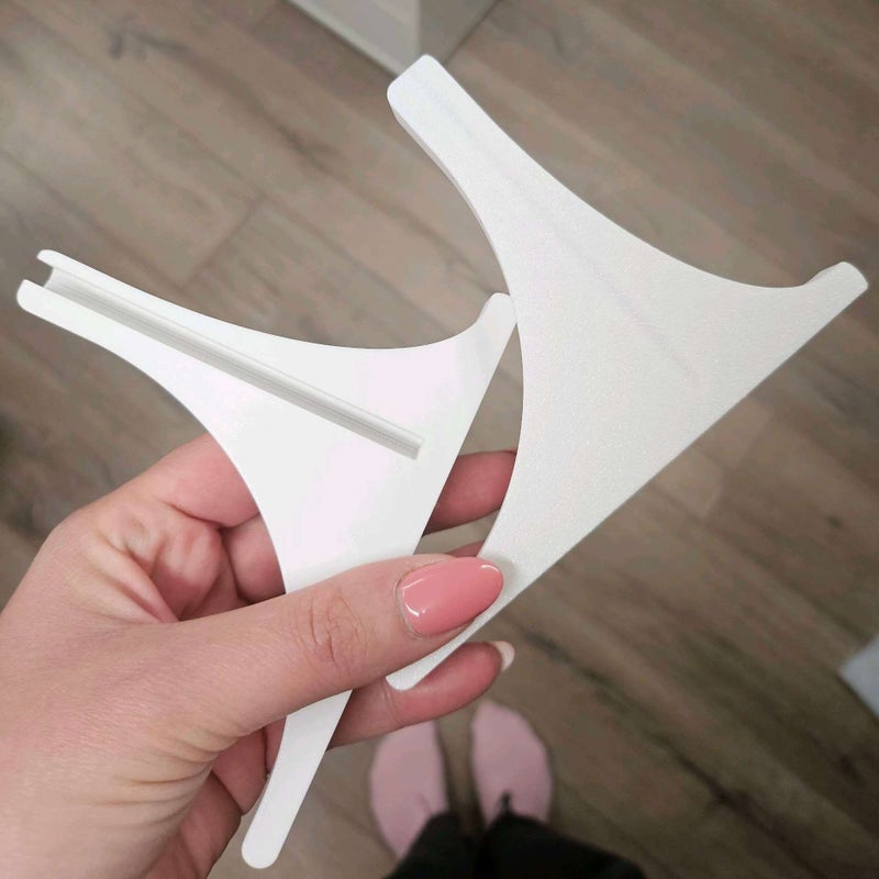 White Desk Stand For Phone Tablet Monitor Holder Compatible With Pegboard - Image 2