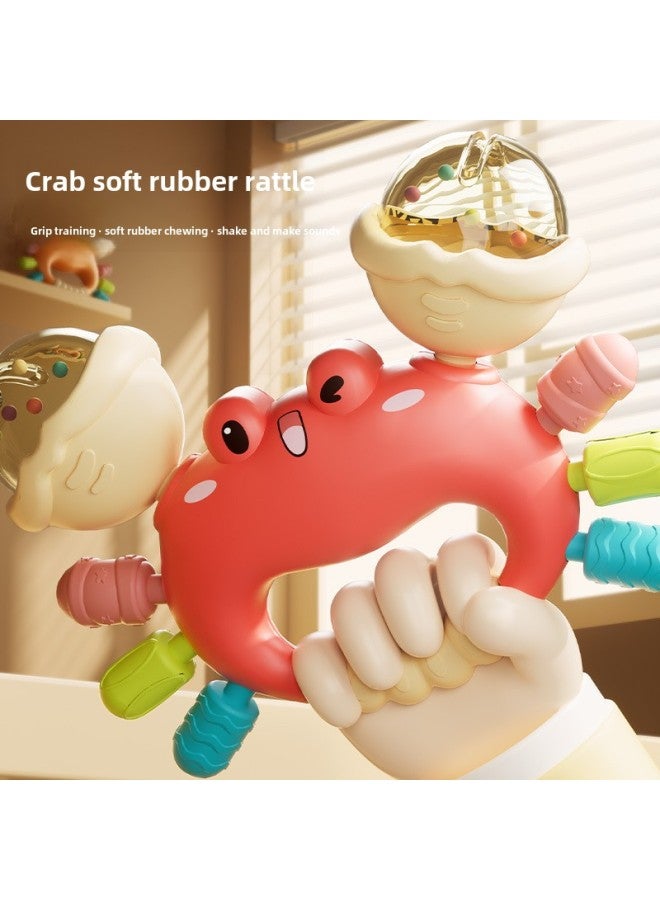 Baby Toy Rattle Tooth Gum Baby Hand-held Ball Crab Soft Glue Can Be Boiled Early Education Puzzle Tumbler Wholesale-Color:Yellow Tumbler [bag] - Image 3
