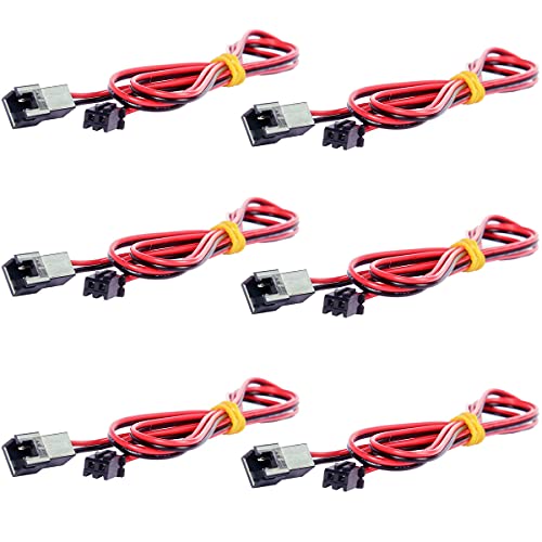 R REIFENG 6pcs 1M 3D Printer Parts Cooling Fan Extension Cable 2pin Xh2.54 Connection Line Male Female - Image 1