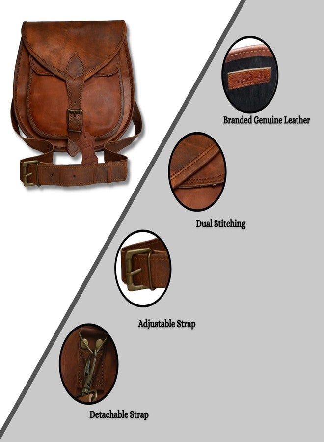 Madosh, Genuine Leather Women's Bag Shoulder Crossbody Handmade Side Sling Trendy Vintage Style Handmade Handbag - Image 5