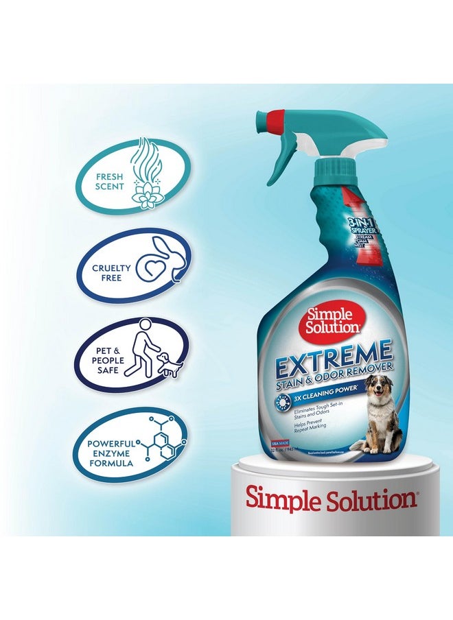 Simple Solution Simple Solution Extreme Pet Stain and Odor Eliminator Spray, Enzymatic Cleaner With 3X Pro-Bacteria Cleaning Power for Dogs & Cats, Strong Urine, Pee and Poop Smell Remover for Carpets & Floors, 32 oz  - Image 5