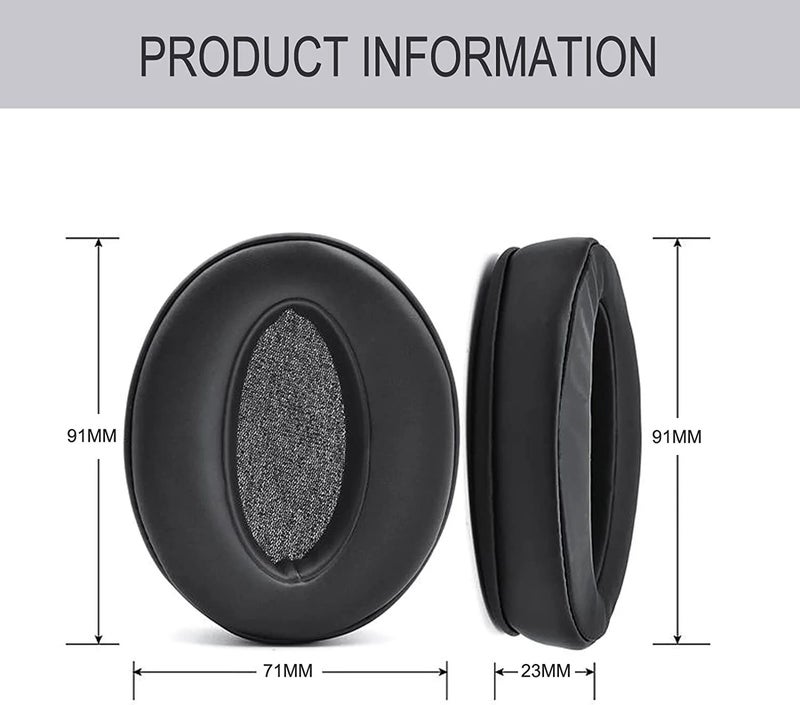 Adhiper HD4.50BT Replacement Ear Pads Quite-Comfort Protein Leather, Earpads Cushions for Sennheiser HD4.50BT, HD4.50BTNC, HD4.40BT,HD450BT HD430 HD440 HD350BT HD400S HD458BT HD300 Headphones(Black)  - Image 4