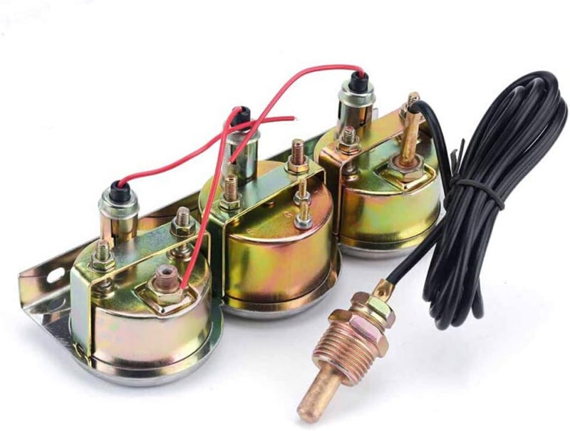 Carrfan 2'' Triple Gauge Kit Volt Gauge Water Temp Gauge Oil Pressure Gauge - Image 5