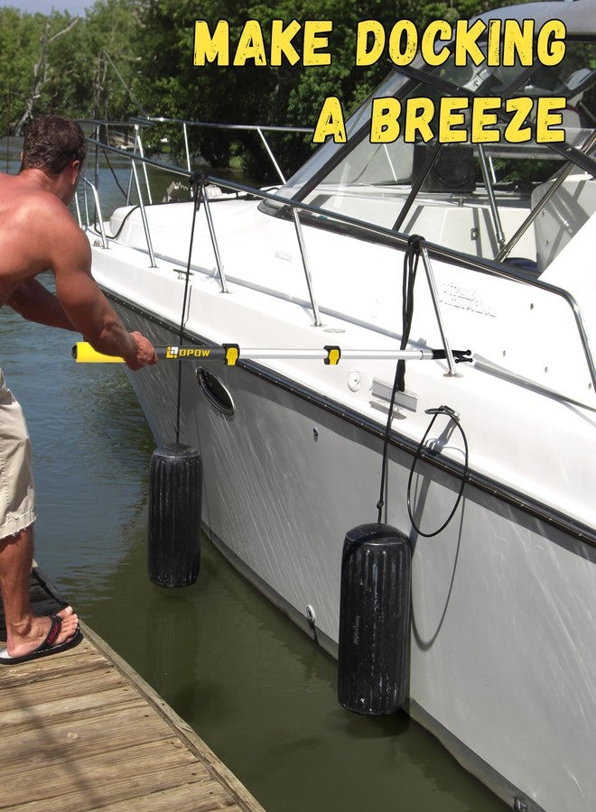 Opow Telescoping Boat Hook Pole, 3-Stage Aluminum Push Pole for Boat Docking, Mooring & Water Retrieval, Floating Night-Glow Hook, Lightweight Durable Marine Pole for Saltwater & Freshwater Boats - Image 3