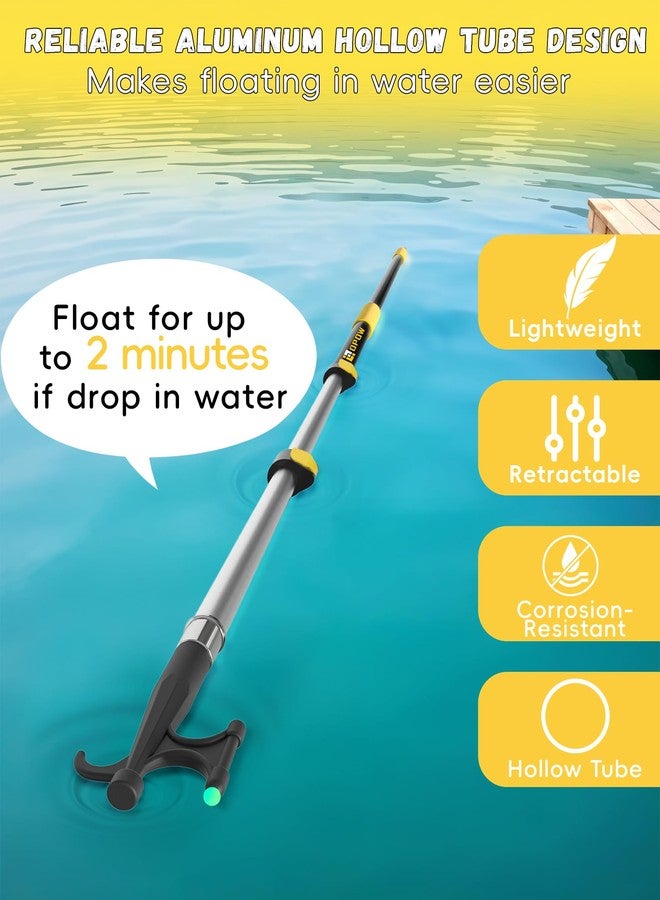 Opow Telescoping Boat Hook Pole, 3-Stage Aluminum Push Pole for Boat Docking, Mooring & Water Retrieval, Floating Night-Glow Hook, Lightweight Durable Marine Pole for Saltwater & Freshwater Boats - Image 5