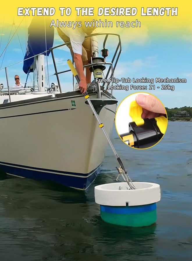 Opow Telescoping Boat Hook Pole, 3-Stage Aluminum Push Pole for Boat Docking, Mooring & Water Retrieval, Floating Night-Glow Hook, Lightweight Durable Marine Pole for Saltwater & Freshwater Boats - Image 4