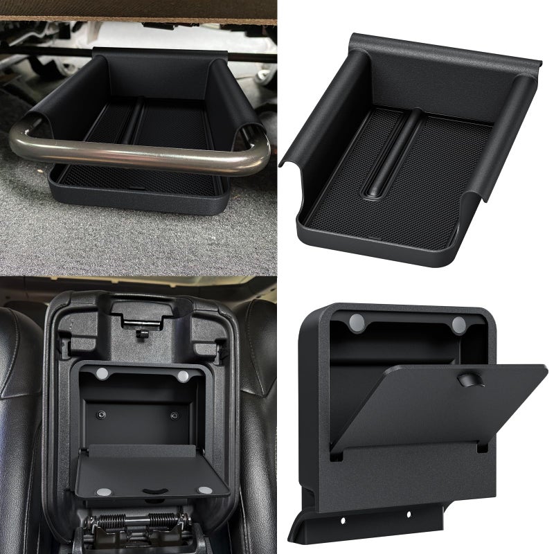 DIAMOOKY Front Under Seat Storage Organizer for Jeep Wrangler JL JLU 20182025  Gladiator JT 2020 2021 2022 2023 2024 2025 Accessories Hidden Center Console Organizer 2PCS Not for Power Seat