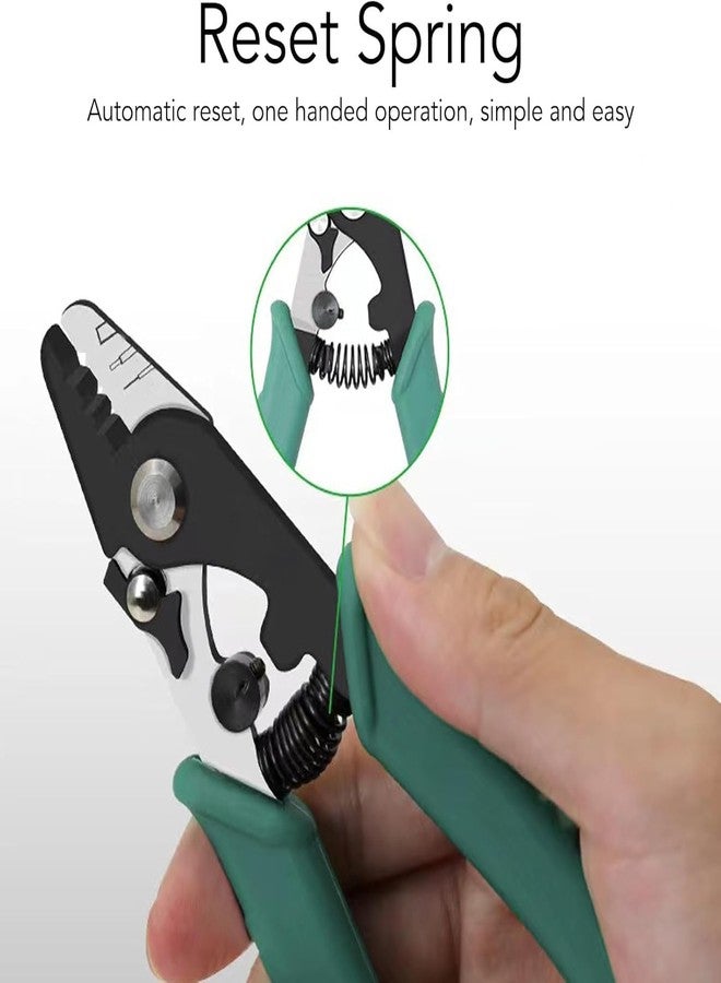 Meshiv 3 Hole Fiber Stripper, 3 in 1 Fiber Optic Wire Stripper/Cutter (YB-326-Green) - Image 3