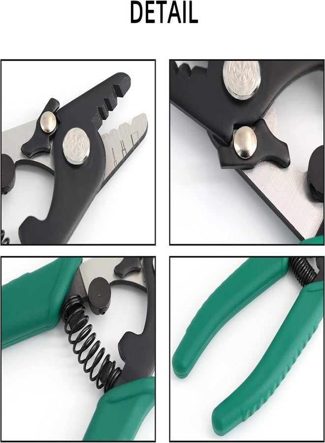 Meshiv 3 Hole Fiber Stripper, 3 in 1 Fiber Optic Wire Stripper/Cutter (YB-326-Green) - Image 4