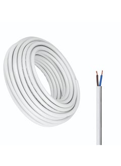 Duravel Duravel Electrical Cable Wire, White PVC Insulated, Round Flexible Power Cord (2 CORE 20 METER, 0.75 MM)  - Image 1