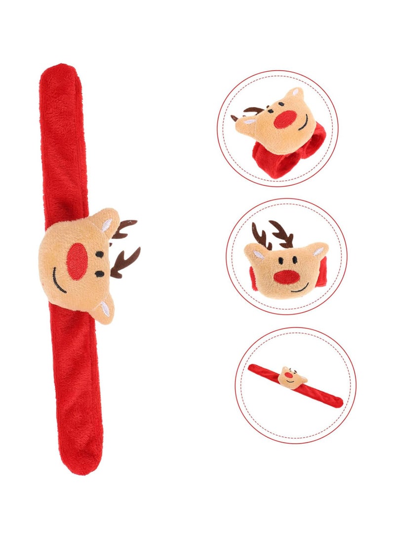 GGOOT decor wrist bands toys Cartoon snap bracelets Christmas Wrist Band party supplies Christmas Slap Rings slap bracelets bulk cute snap bracelets party favor slap bands Elk small gift As Shown - Image 2