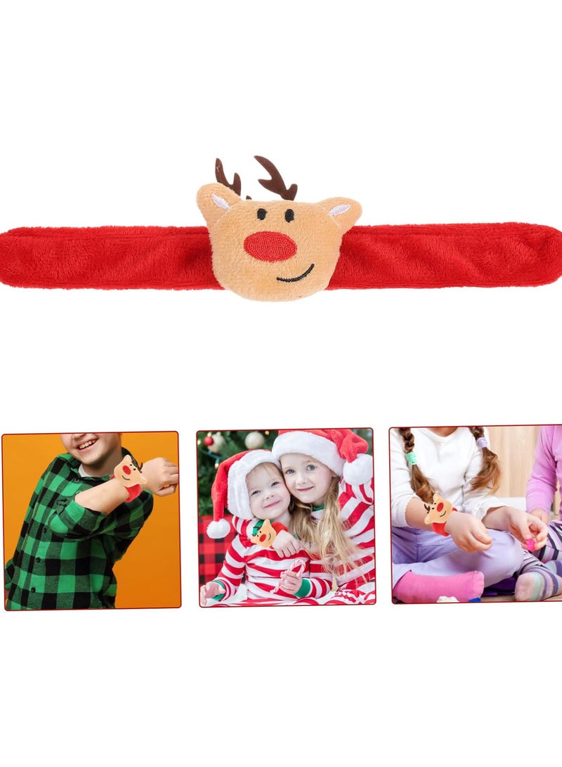 GGOOT decor wrist bands toys Cartoon snap bracelets Christmas Wrist Band party supplies Christmas Slap Rings slap bracelets bulk cute snap bracelets party favor slap bands Elk small gift As Shown - Image 5