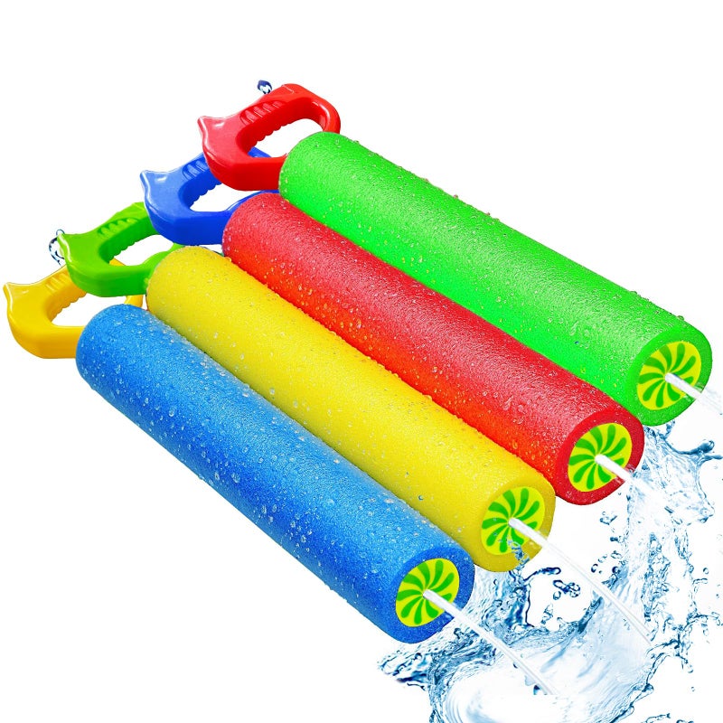 OKGD 4Pack Water Blaster Soaker Guns Set15 Water Guns with Plastic Handle Outdoor Swimming Pool Beach Summer Fun Party Games - Image 2
