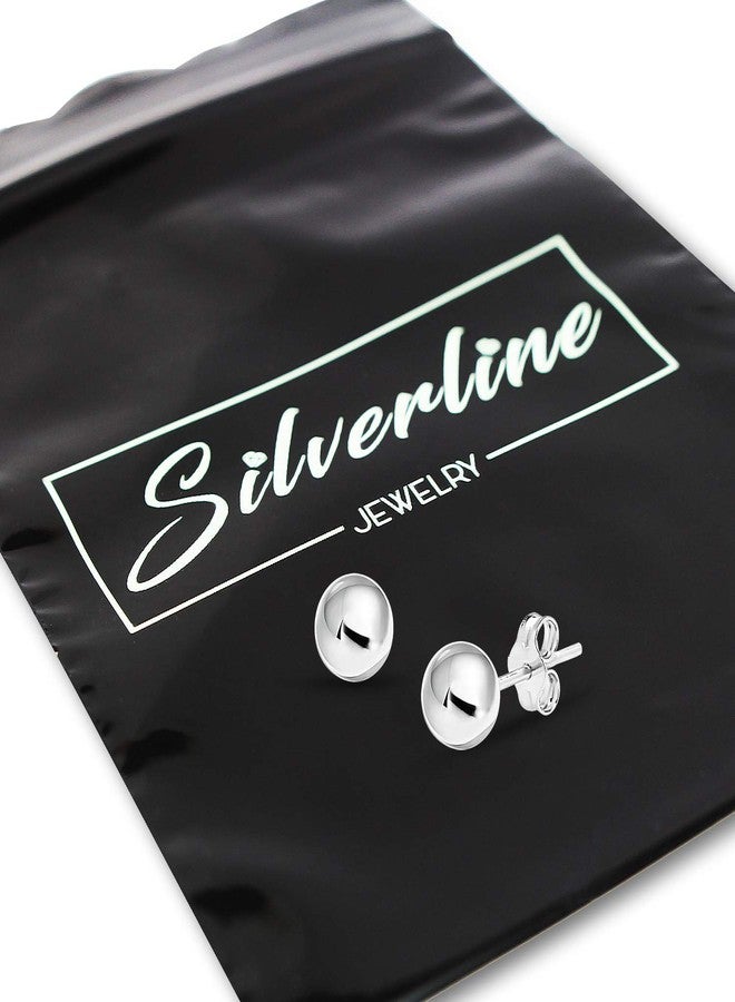 Silverline Jewelry Bead Ball Stud Earrings in Sterling Silver 9mm - Image 5