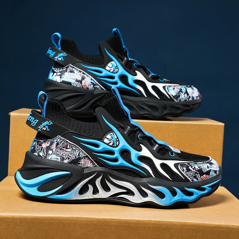 Summer Men'S Shoes Mesh Breathable Running Shoes Teenager Big Children'S Ultra Light Shock Absorbing Sports Torre Trendy Shoes - Image 5