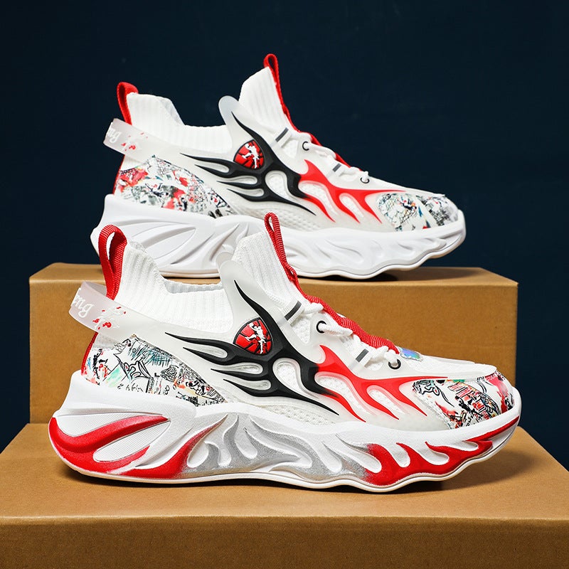 Summer Men'S Shoes Mesh Breathable Running Shoes Teenager Big Children'S Ultra Light Shock Absorbing Sports Torre Trendy Shoes - Image 1