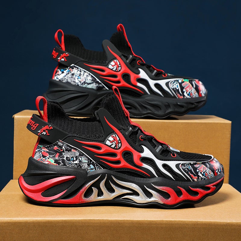 Summer Men'S Shoes Mesh Breathable Running Shoes Teenager Big Children'S Ultra Light Shock Absorbing Sports Torre Trendy Shoes - Image 3