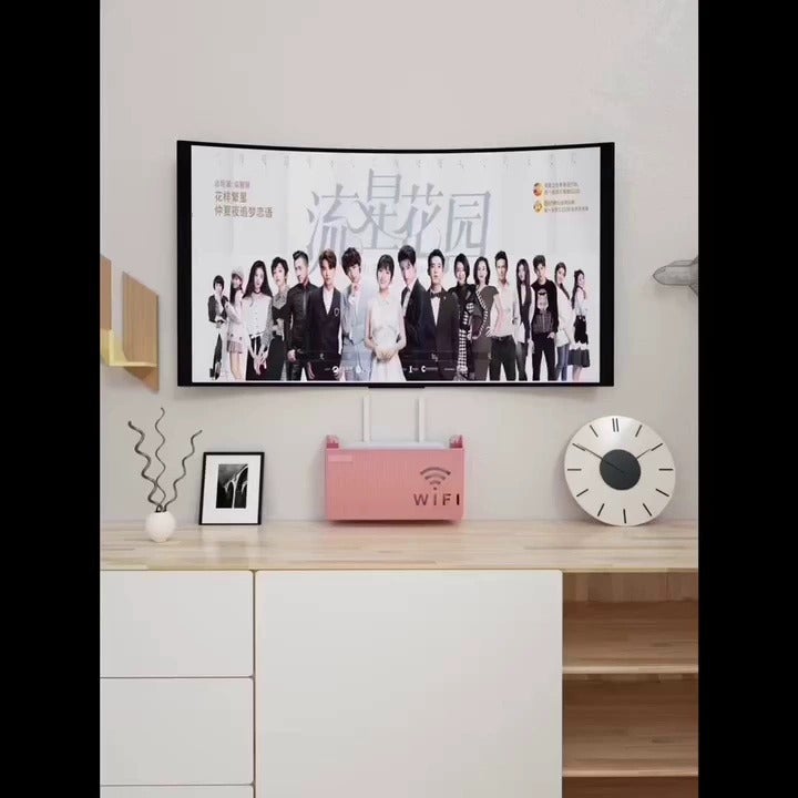 Explosive Wall Storage Box Wireless Wifi Tv Set-Top Box Router Rack Non-Perforated Storage Box Wall Hanging - Image 3